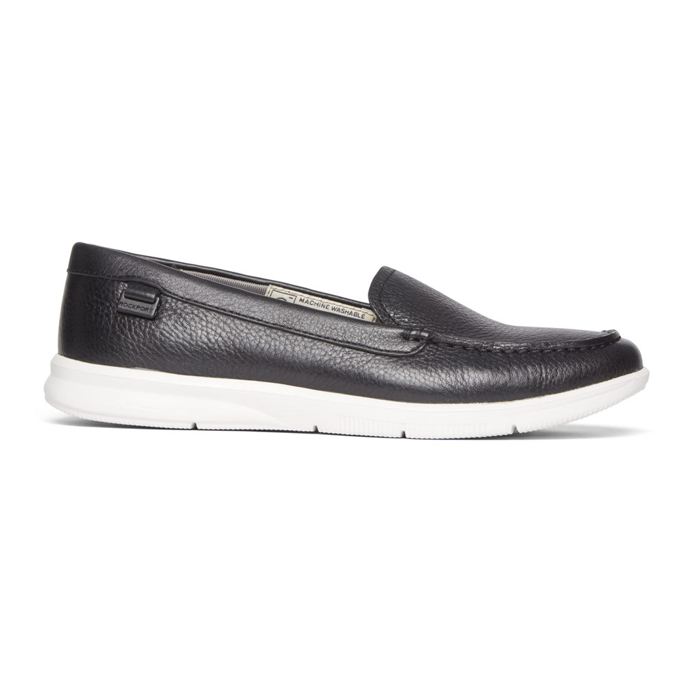 Rockport Loafers For Womens Black - Ayva Washable - QL8041976